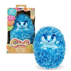 Blue Fluffy Stuffed Animal Toy